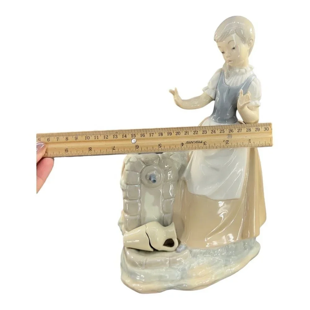 Vintage Lladro  Nao Figurine Girl With Broken Jar By Vincente Martinez Porcelain